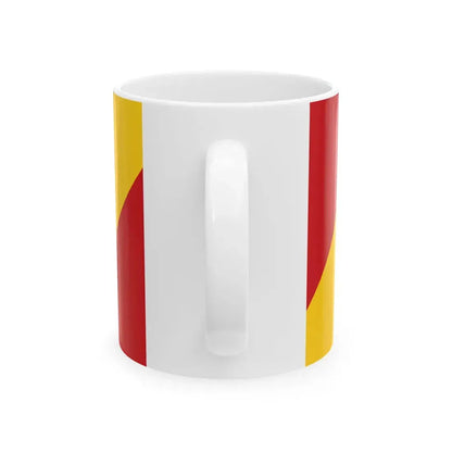 Flag of the Aerodrom Municipality North Macedonia (North Macedonia) White Coffee Mug - Go Mug Yourself