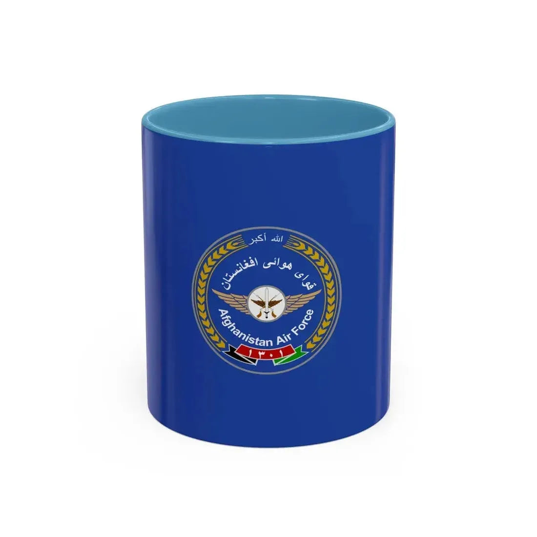 Flag of the Afghan Air Force - Accent Coffee Mug 11oz Light Blue - Go Mug Yourself