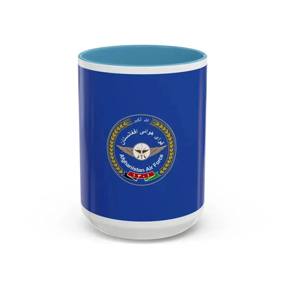 Flag of the Afghan Air Force - Accent Coffee Mug 15oz Light Blue - Go Mug Yourself