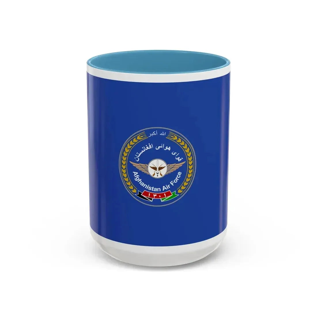Flag of the Afghan Air Force - Accent Coffee Mug 15oz Light Blue - Go Mug Yourself