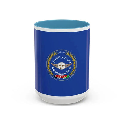 Flag of the Afghan Air Force - Accent Coffee Mug 15oz Light Blue - Go Mug Yourself