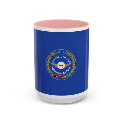 Flag of the Afghan Air Force - Accent Coffee Mug 15oz Pink - Go Mug Yourself