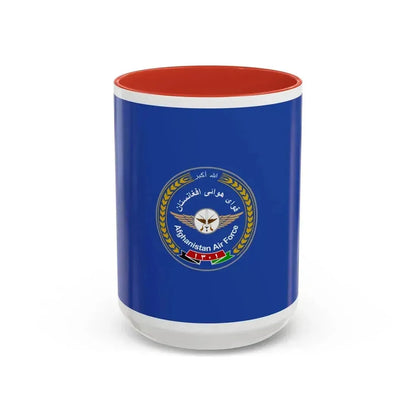 Flag of the Afghan Air Force - Accent Coffee Mug 15oz Red - Go Mug Yourself