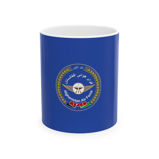 Flag of the Afghan Air Force (Afghanistan) White Coffee Mug-11oz-Go Mug Yourself