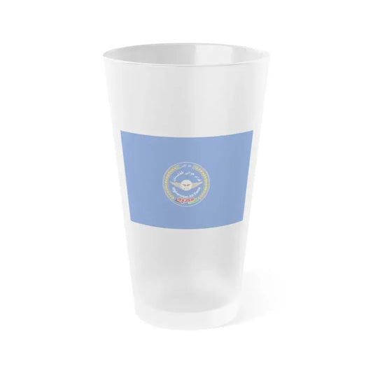 Flag of the Afghan Air Force - Frosted Pint Glass 16oz 16oz Frosted - Go Mug Yourself