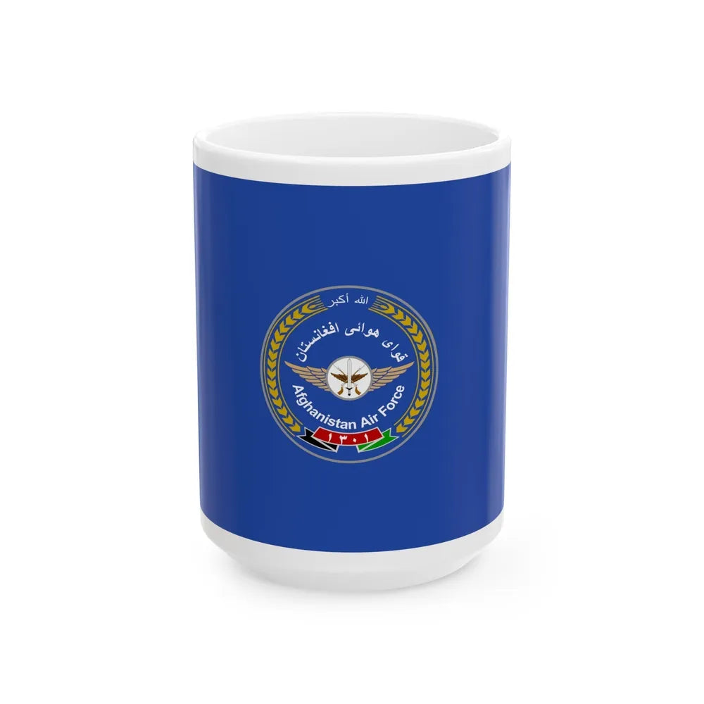 Flag of the Afghan Air Force - White Coffee Mug-15oz-Go Mug Yourself