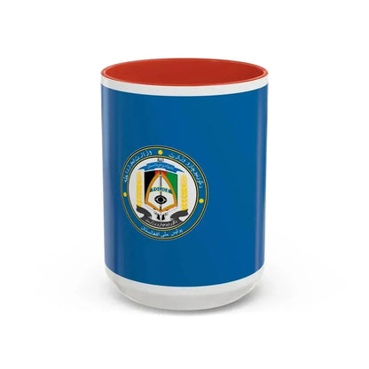 Flag of the Afghan National Police Pashto and Dari - Accent Coffee Mug 15oz Red - Go Mug Yourself
