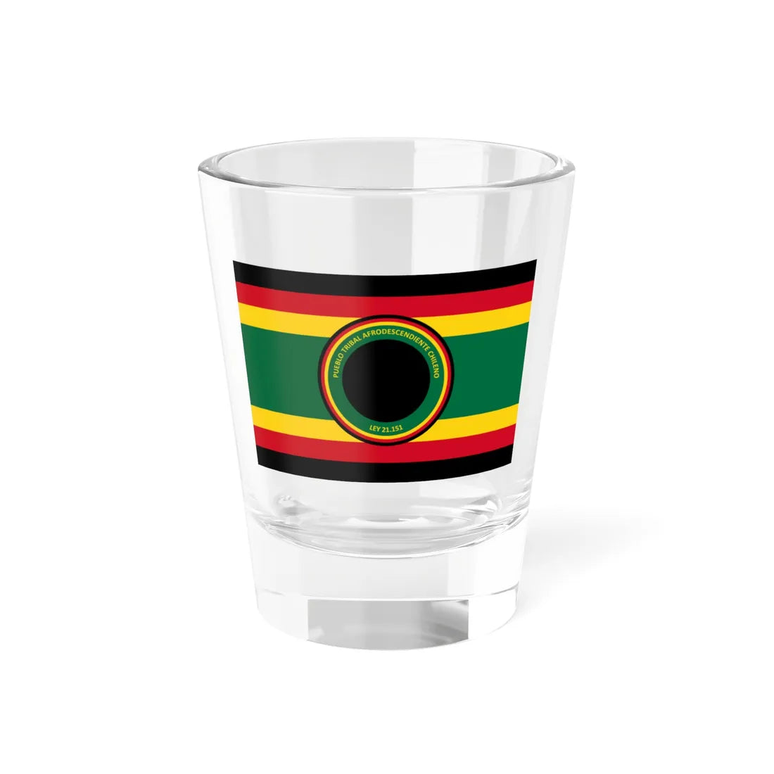 Flag of the Afro-Chilean tribal people (Chile) Shot Glass 1.5oz 1.5oz - Go Mug Yourself