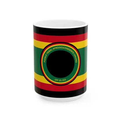 Flag of the Afro-Chilean tribal people (Chile) White Coffee Mug 15oz - Go Mug Yourself