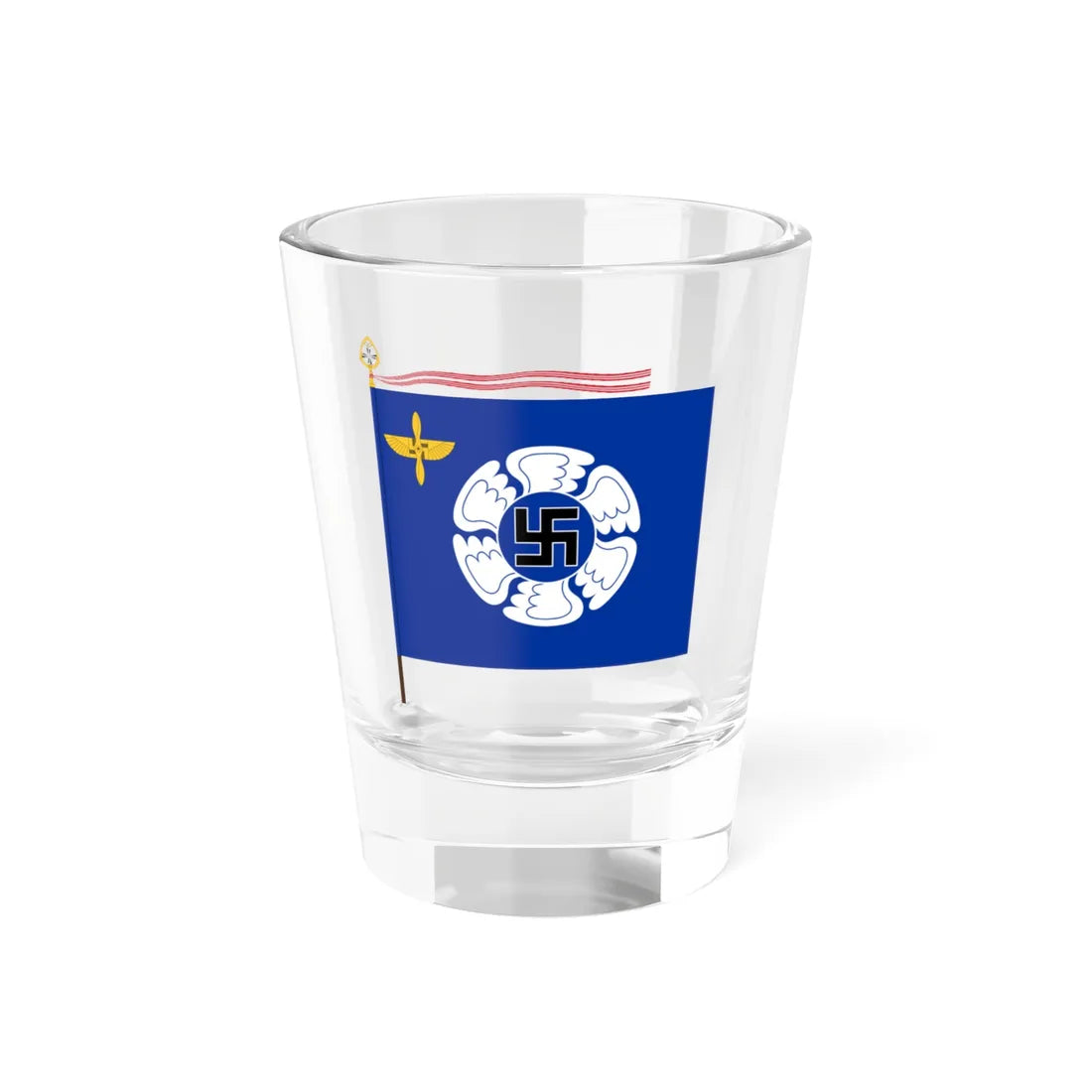 Flag of the Air Force Academy Finland (Finland) Shot Glass 1.5oz 1.5oz - Go Mug Yourself