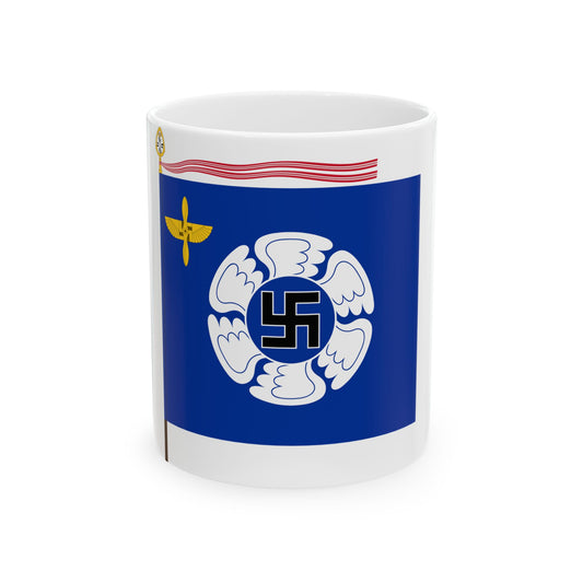 Flag of the Air Force Academy Finland (Finland) White Coffee Mug-11oz-Go Mug Yourself