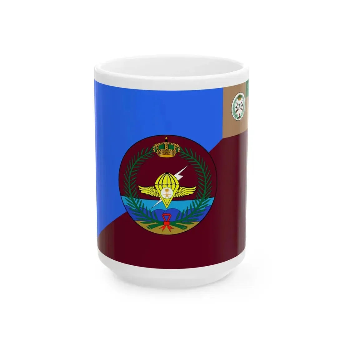 Flag of the Airborne Units and Special Security Forces Command (Saudi Arabia) White Coffee Mug 15oz - Go Mug Yourself