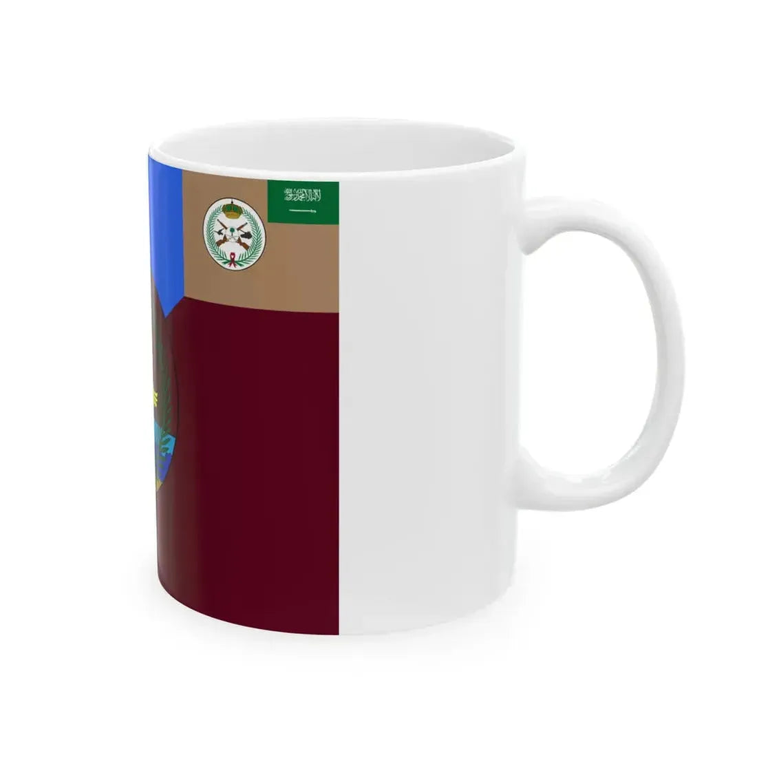 Flag of the Airborne Units and Special Security Forces Command (Saudi Arabia) White Coffee Mug - Go Mug Yourself