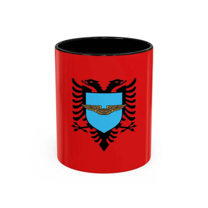 Flag of the Albanian Air Forces - Accent Coffee Mug 11oz Black - Go Mug Yourself
