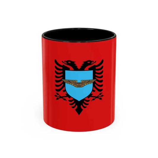 Flag of the Albanian Air Forces - Accent Coffee Mug 11oz Black - Go Mug Yourself