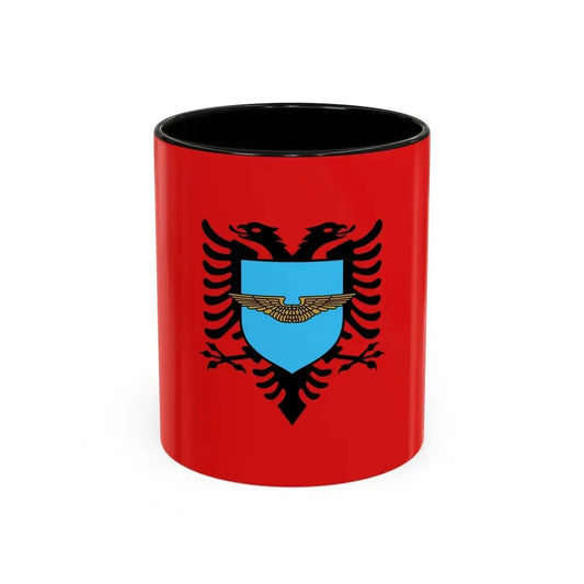 Flag of the Albanian Air Forces - Accent Coffee Mug 11oz Black - Go Mug Yourself