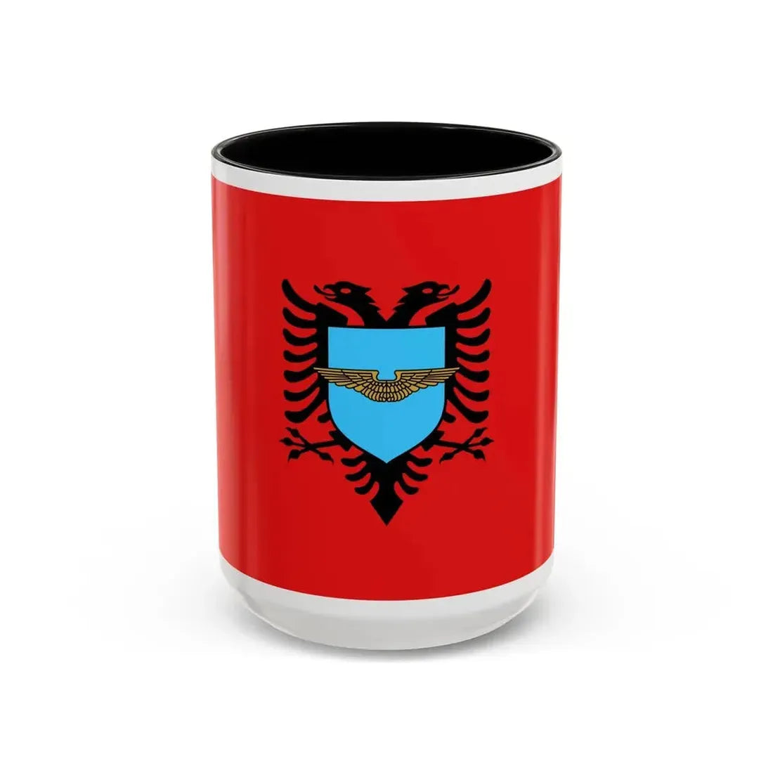 Flag of the Albanian Air Forces - Accent Coffee Mug 15oz Black - Go Mug Yourself