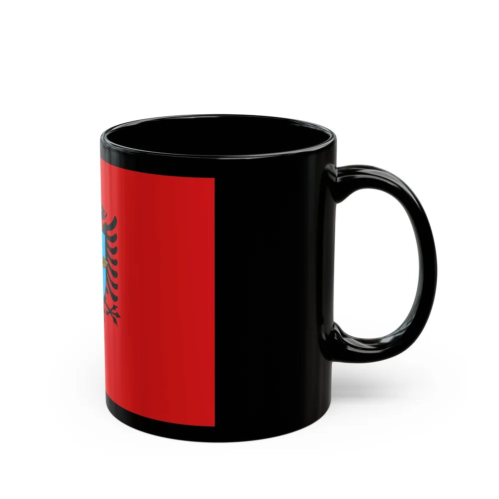 Flag of the Albanian Air Forces - Black Coffee Mug-Go Mug Yourself