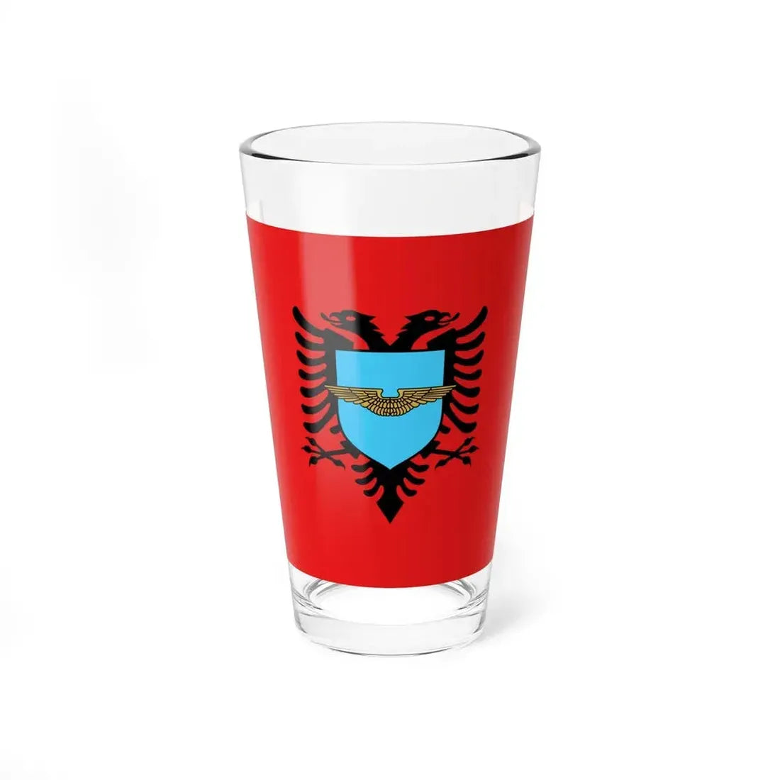 Flag of the Albanian Air Forces - Pint Glass 16oz 16oz - Go Mug Yourself