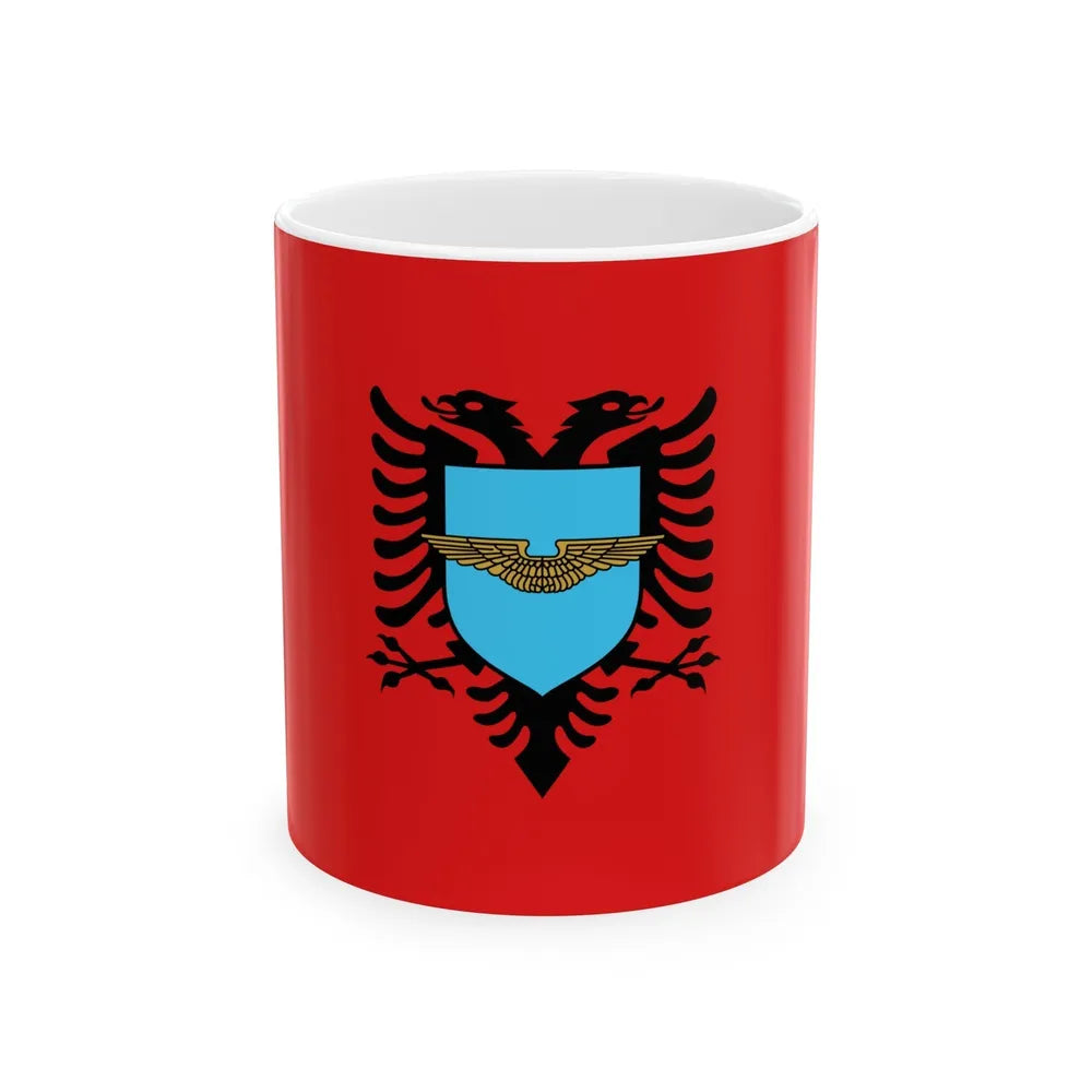 Flag of the Albanian Air Forces - White Coffee Mug-11oz-Go Mug Yourself