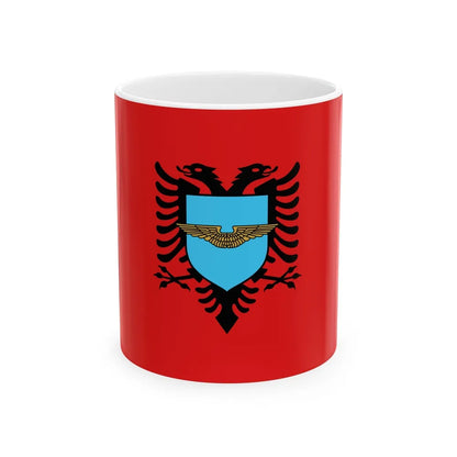 Flag of the Albanian Air Forces - White Coffee Mug-11oz-Go Mug Yourself