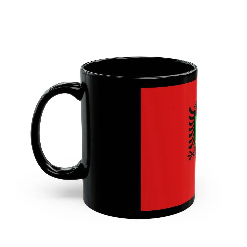 Flag of the Albanian Land Forces - Black Coffee Mug - Go Mug Yourself