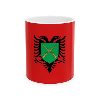 Flag of the Albanian Land Forces - White Coffee Mug-11oz-Go Mug Yourself