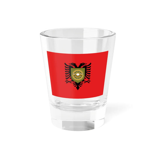 Flag of the Albanian Logistics Brigade (Albania) Shot Glass 1.5oz 1.5oz - Go Mug Yourself