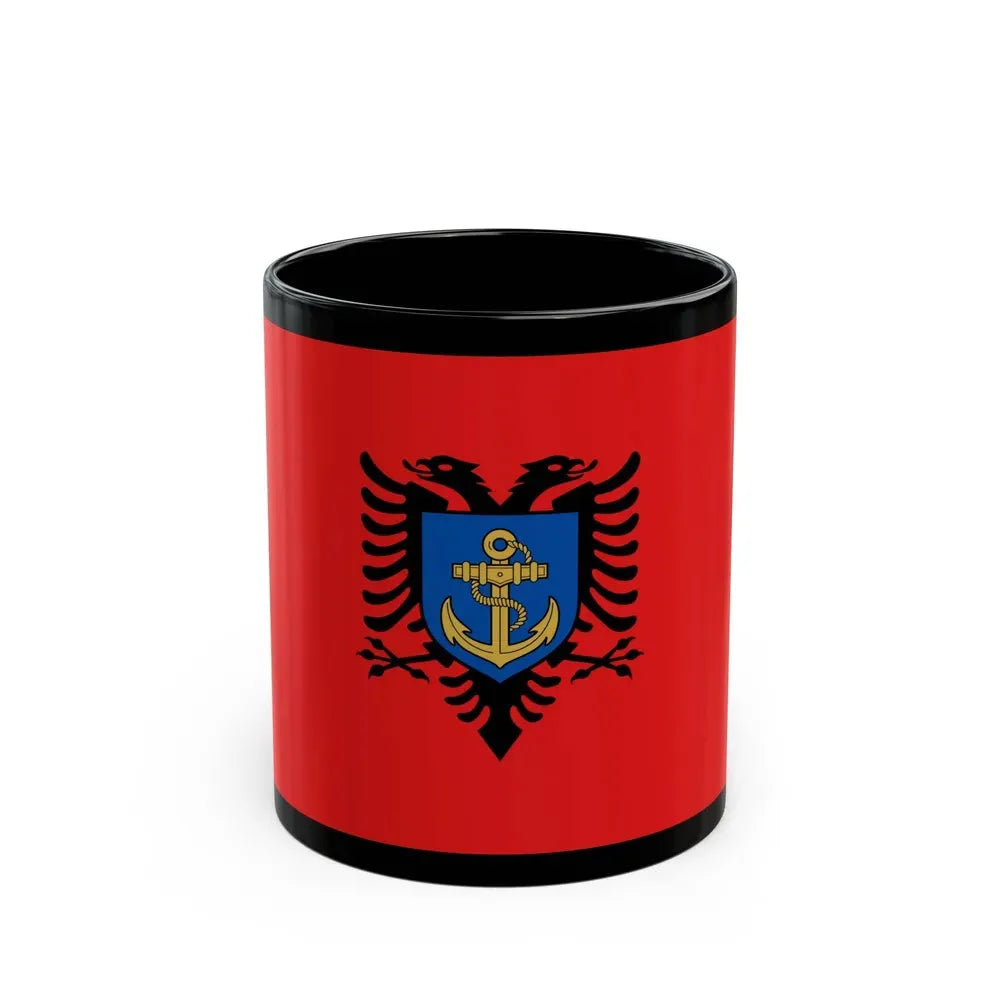 Flag of the Albanian Naval Forces - Black Coffee Mug 11oz - Go Mug Yourself