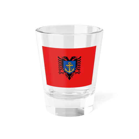 Flag of the Albanian Naval Forces - Shot Glass 1.5oz 1.5oz - Go Mug Yourself