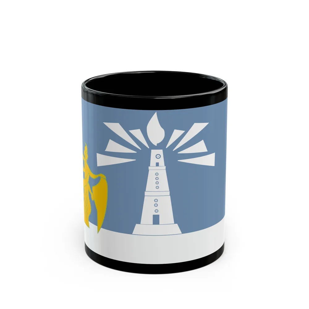 Flag of the Alexandria Governorate Egypt - Black Coffee Mug-11oz-Go Mug Yourself