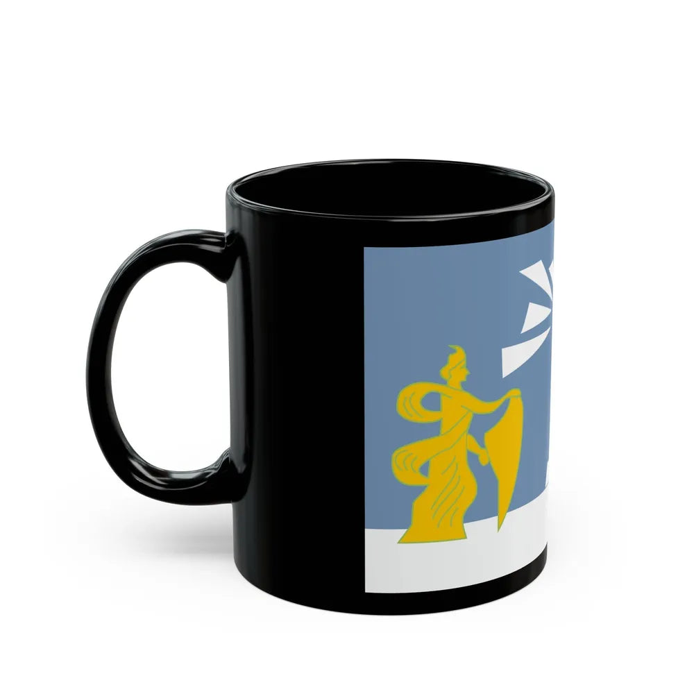 Flag of the Alexandria Governorate Egypt - Black Coffee Mug-Go Mug Yourself