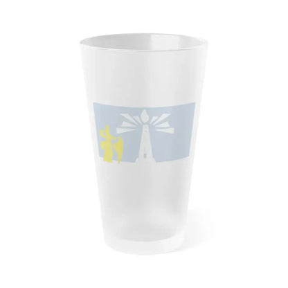 Flag of the Alexandria Governorate Egypt - Frosted Pint Glass 16oz 16oz Frosted - Go Mug Yourself