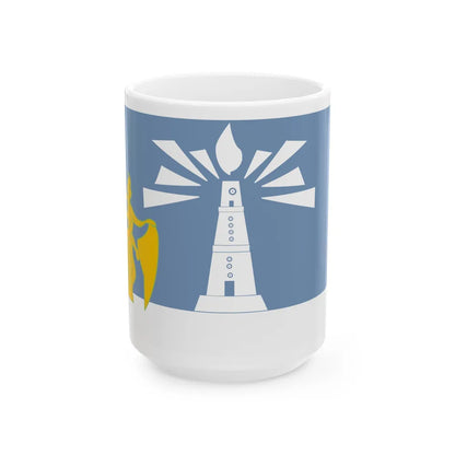 Flag of the Alexandria Governorate Egypt - White Coffee Mug-15oz-Go Mug Yourself