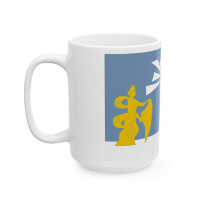 Flag of the Alexandria Governorate Egypt - White Coffee Mug-Go Mug Yourself