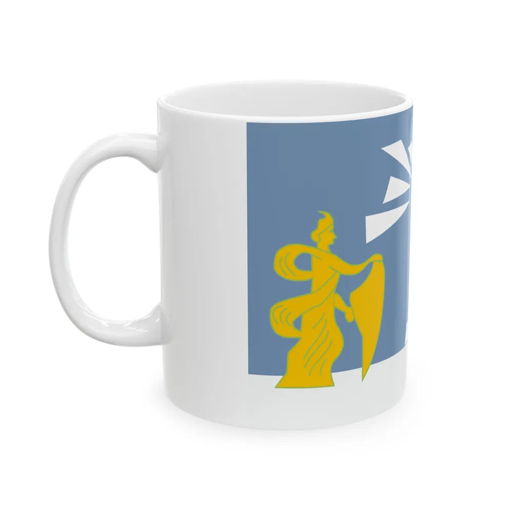 Flag of the Alexandria Governorate Egypt - White Coffee Mug-Go Mug Yourself