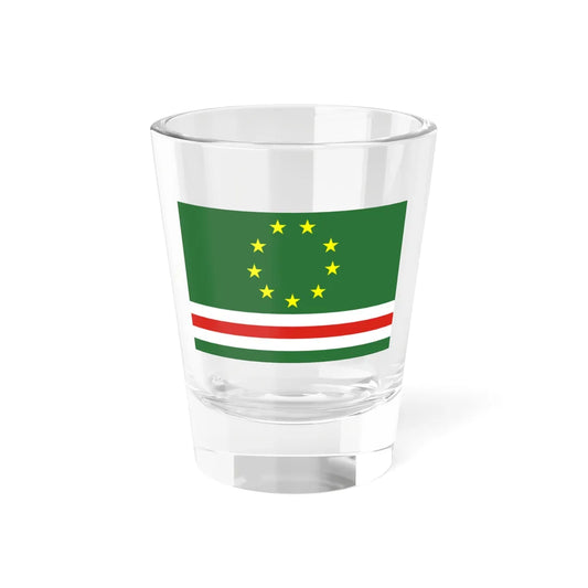 Flag of the All-National Congress of the Chechen People (Russia) Shot Glass 1.5oz 1.5oz - Go Mug Yourself