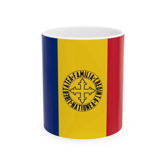 Flag of the Alliance for the Union of Romanians (Moldova) White Coffee Mug 11oz - Go Mug Yourself