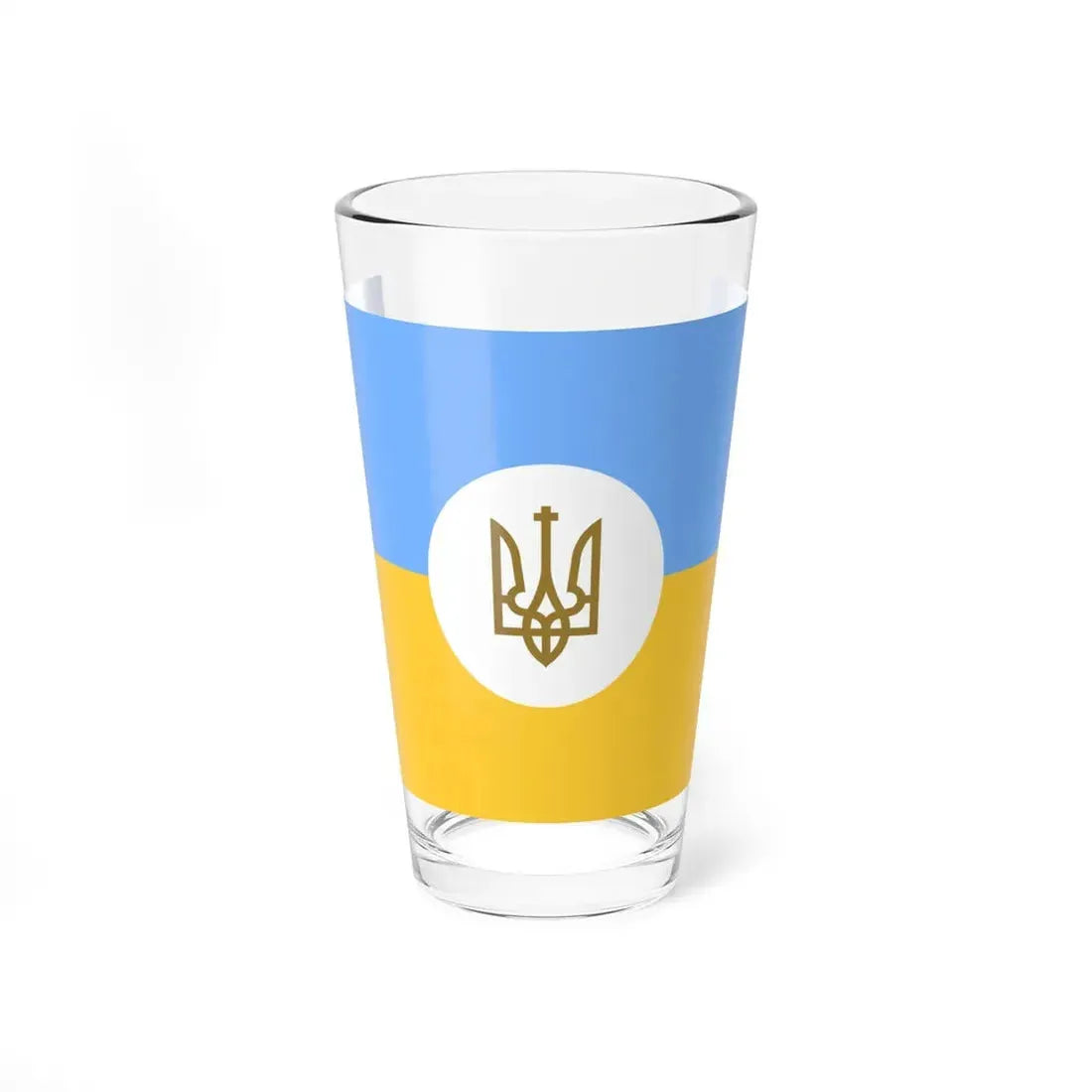Flag of the Ambassador of Ukraine 1918 (Ukraine) Pint Glass 16oz 16oz - Go Mug Yourself