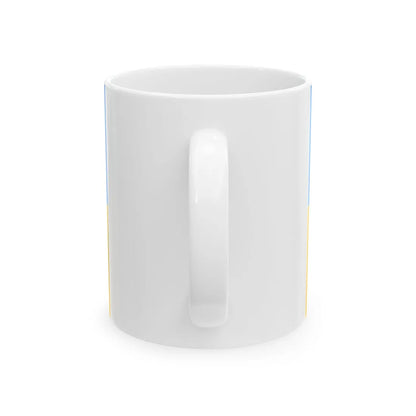 Flag of the Ambassador of Ukraine 1918 (Ukraine) White Coffee Mug - Go Mug Yourself