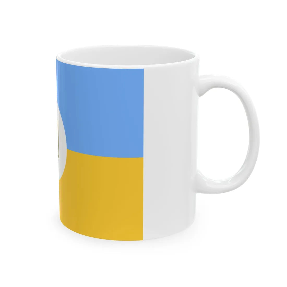 Flag of the Ambassador of Ukraine 1918 (Ukraine) White Coffee Mug - Go Mug Yourself