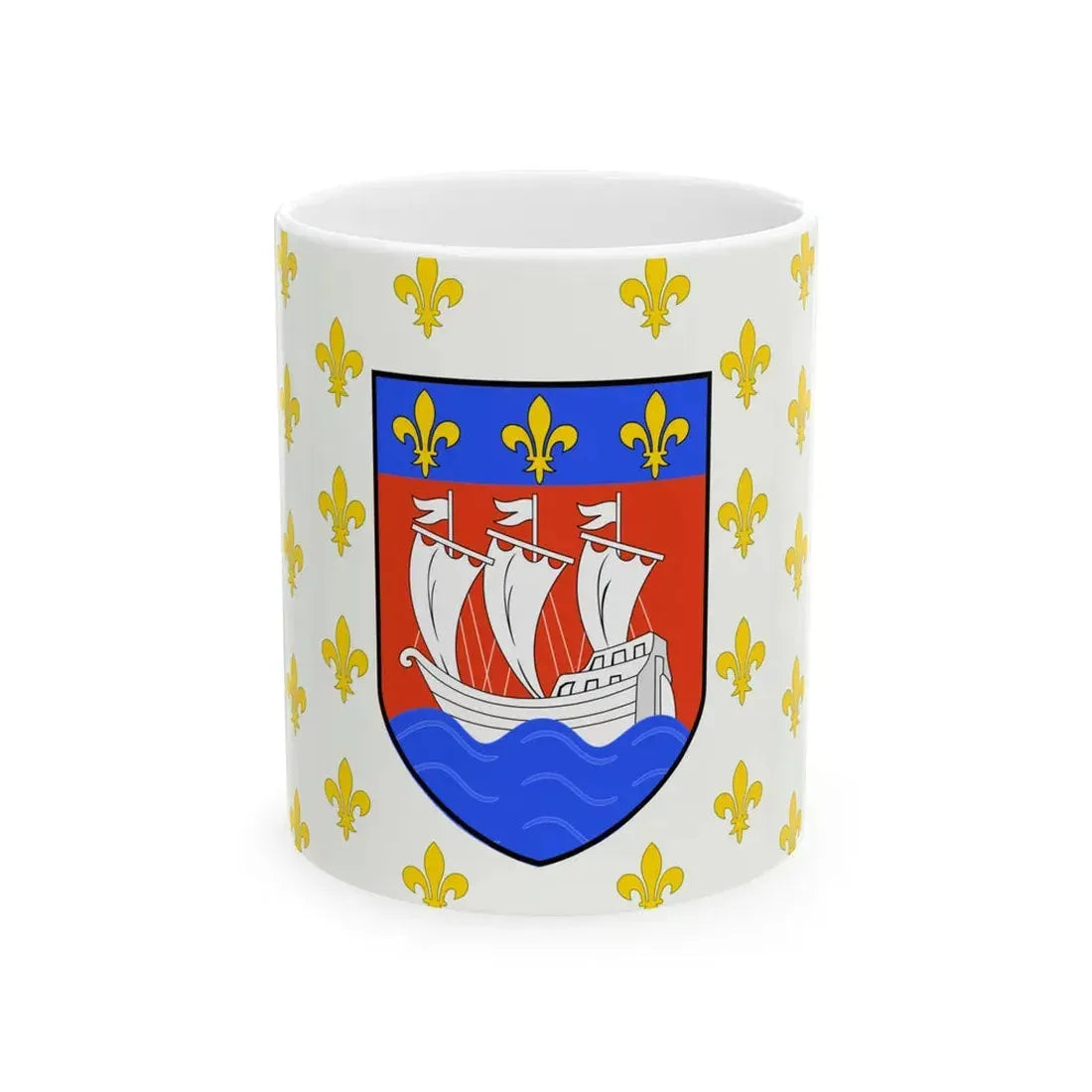 Flag of the American Huguenots 1913 (United States) White Coffee Mug 11oz - Go Mug Yourself