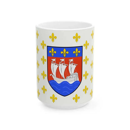Flag of the American Huguenots 1913 (United States) White Coffee Mug 15oz - Go Mug Yourself