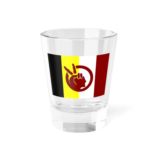 Flag of the American Indian Movement (United States) Shot Glass 1.5oz 1.5oz - Go Mug Yourself