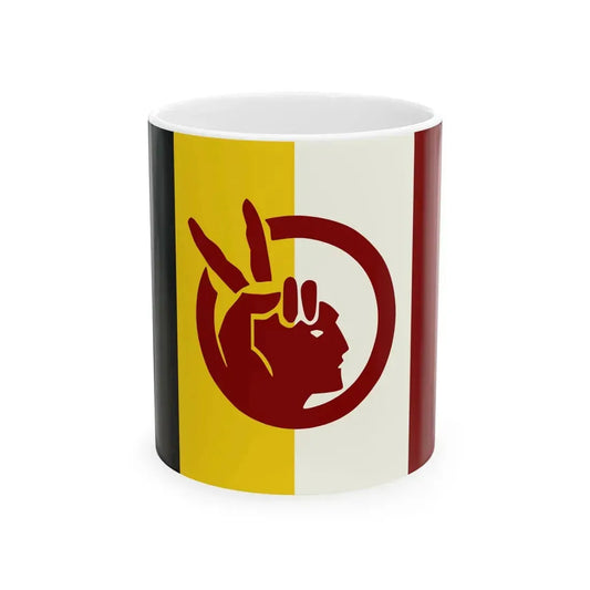 Flag of the American Indian Movement V2 (United States) White Coffee Mug 11oz - Go Mug Yourself