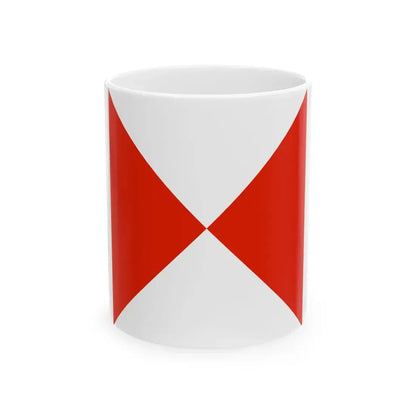 Flag of the ammunition depots of the Royal Hungarian Defence Forces 1939 (Hungary) White Coffee Mug 11oz - Go Mug Yourself