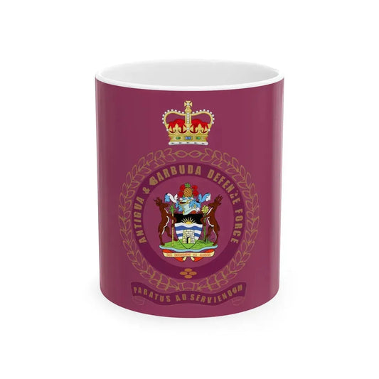 Flag of the Antigua and Barbuda Defence Force (Antigua and Barbuda) White Coffee Mug 11oz - Go Mug Yourself