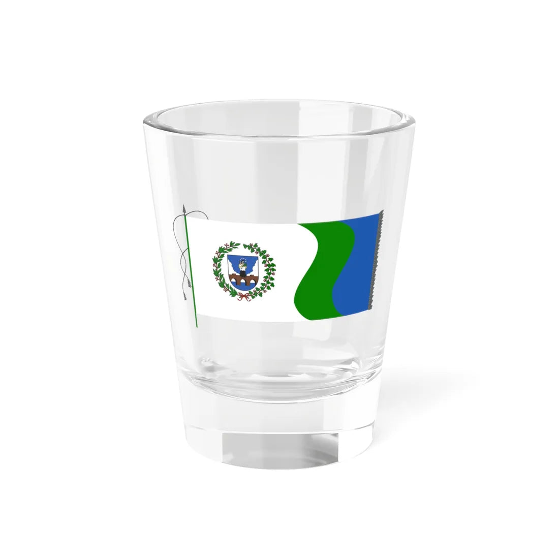 Flag of the Anykščiai District Municipality (Lithuania) Shot Glass 1.5oz 1.5oz - Go Mug Yourself
