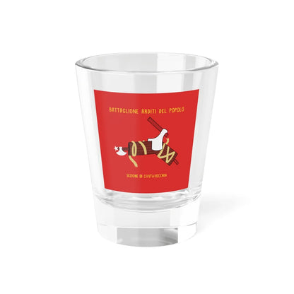 Flag of the Arditi del Popolo Battalion (Italy) Shot Glass 1.5oz 1.5oz - Go Mug Yourself