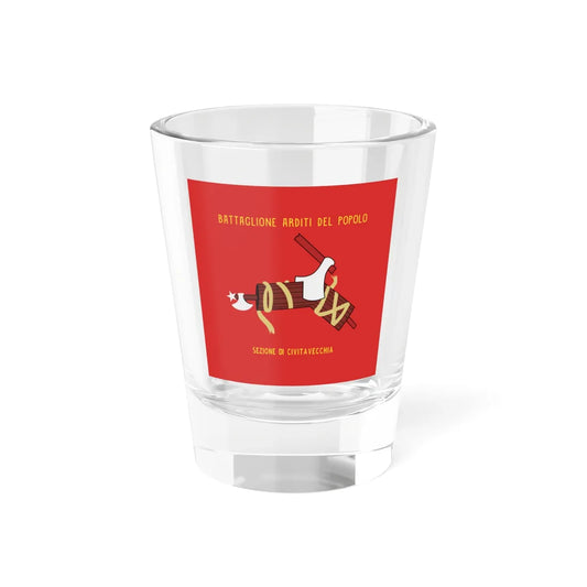 Flag of the Arditi del Popolo Battalion (Italy) Shot Glass 1.5oz 1.5oz - Go Mug Yourself